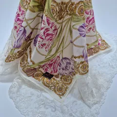 【新品】LANCETTI 超大判ハンカチーフ ミニスカーフ おひざ掛けのサムネイル