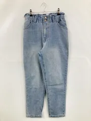 .WORKS ドットワークス デニムパンツ ウエス卜 64 ヒップ 91 ブルー フルレングス 無地 スタンダード テーパード ハイウエスト ウエストゴム・紐 リジッド・ワンウォッシュ ヴィンテージ レディースのサムネイル