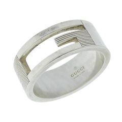 GUCCIリング 17号 カットリング カットアウト スターリングシルバー925 GUCCI グッチ カットアウトリング 指輪 小物 メンズ シルバー925