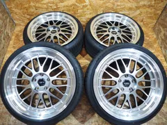 新品タイヤホイールセット☆VIPセダン 引っ張り仕様☆即納対応☆高級 深リム メッシ levanna V10-EX FFT 19inc 9.5J+40 5H114.3 特選輸入タイヤ 235/35R19 SET クラウン マークXのサムネイル