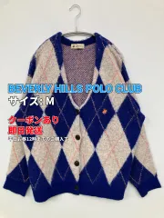 BEVERLY HILLS POLO CLUB ビバリーヒルズポロクラブ カーディガン/ボレロ M ブルー ナイロン その他総柄 ミドル丈 長袖 レディースのサムネイル