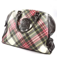 Vivienne Westwood / ヴィヴィアンウエストウッド ■エンブレム ボストンバッグ PVC タータン 【バック/BAG/鞄/カバン】 VW1【中古】 のサムネイル