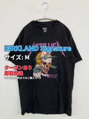 KIRKLAND Signature カークランドシグネチャー Tシャツ/カットソー M ブラック 前面プリント バックプリント ミドル丈 半袖 クルーネック(丸首) メンズのサムネイル