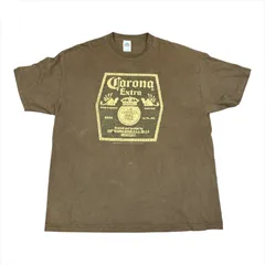 【00s  AAA  ALSTYLE】フェードブラウン プリントTシャツ 茶 2XLのサムネイル