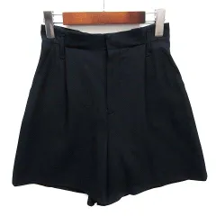 ブルーレーベルクレストブリッジ BLUE LABEL CRESTBRIDGE ハイウエスト キュロット ショートパンツ ウエストゴム ネイビー 紺 36のサムネイル