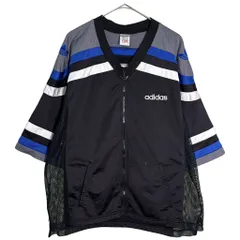 90年代  アディダス メッシュ切り替え 半袖トラックジャケット バスケ ブラック(メンズ M)中古 古着 Y4830 90年代 adidas アディダス メッシュ切り替え 半袖トラックジャケット