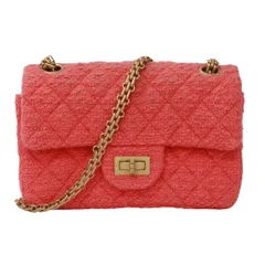 CHANEL シャネル チェーンショルダーバッグ 2.55 ショルダーバッグ ツイード ピンク【中古】 レディースのサムネイル