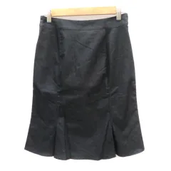 シーディーエスベーシック C.D.S BASIC フレアスカート ミモレ丈 M 黒 ブラック /YK10のサムネイル