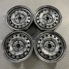 トヨタ ルーミー タンク ダイハツ トール スチールホイール 14×5J+35 PCD100/4H  スバル ジャスティ 鉄ホイール 4本 【1620W】のサムネイル