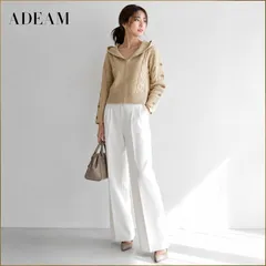 参考価格90,200円【美品 / 立体フレアライン  オーキッドカーディガン】ADEAM 42898 / アディアム コットンBLEND  ベージュ XS 学校行事 お食事会 ホテルランチ 通勤 デイリーのサムネイル