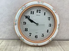P12 SEIKO 花柄クオーツ 壁掛け時計 セイコー KS519P 昭和レトロ 動作確認済 現状品のサムネイル