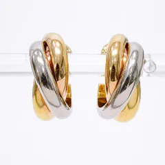 【中古】カルティエ CARTIER トリニティ イヤリング スリーカラー K18PG /K18WG /K18YG   750のサムネイル