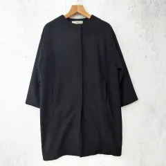 PUAL CE CIN ピュアルセシン アウター コート オーバーサイズ コクーンコート ノーカラー ブラック Fサイズ ◎、◇〇☆のサムネイル