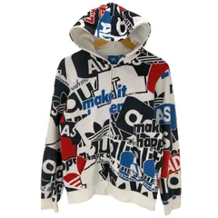 アディダスオリジナルス adidas Originals AOP LOUD FZ HOODIE ロゴ 総柄 ジップアップ フーディー パーカー メンズ JPN：M のサムネイル