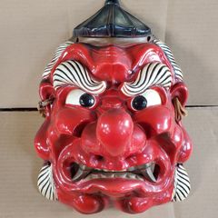 天狗面 神楽面 木板付き - メルカリ