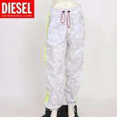 ディーゼル DIESEL【訳あり】レディース ロングパンツ AWWB-ELIZA-HT43 カモフラ柄サイドラインデザインパンツ ホワイト系（サイズ/M）cl0062のサムネイル