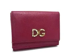DOLCE＆GABBANA ドルチェ&ガッバーナ レザー 三つ折り 財布 ウォレット 札入れ 小銭入れ レディース パープル系 DN9991のサムネイル
