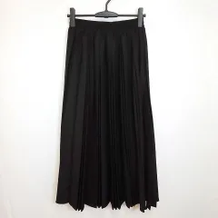 La-gemme ラジエム スカート プリーツ ロング ウエストゴム Aライン ブラック ◎、□〇☆のサムネイル