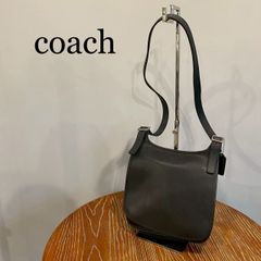 美品】オールドコーチ 黒 ショルダーバッグ グラブタンレザー フラップ