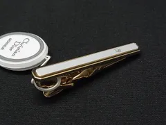 ■美品■ ChristianDior ディオール ヴィンテージ ネクタイピン タイクリップ アクセサリー ホワイト系×ゴールド系 DP0349のサムネイル