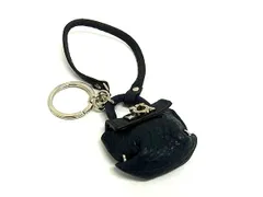 ■美品■ Salvatore Ferragamo フェラガモ ガンチーニ レザー キーホルダー キーリング レディース ブルーグリーン系 DP0361のサムネイル