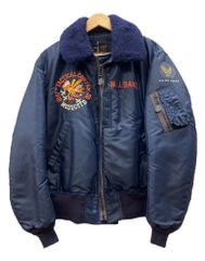 M品番 バズリクソン B-15C フライトジャケット ミリタリー 紺 ma-1