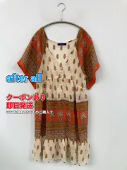 after all チュニック オレンジ 花柄・ボタニカル柄 半袖 ショート・ミニ丈 レディースのサムネイル