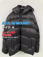 AZUL by MOUSSY アズールバイマウジー ダウンジャケット/コート M ブラック ナイロン 無地 ショート丈 フードあり フードなし ジップアップ メンズのサムネイル