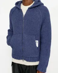STUSSY アルパカ ウール チャンキー ニット ジップアップ Mのサムネイル