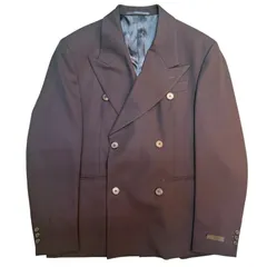 サイズ【48R/L位】プラダ PRADA 23SS／ バージンウール製ダブルブレストジャケット コレクションモデル ／ダブルテーラードジャケット ／UGM264　8065000236103のサムネイル