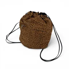 ボッテガヴェネタ　BOTTEGA VENETA リバーシブル　リュックサック　ナッパサック　ブラック　レオパード　ナイロンキャンバスのサムネイル