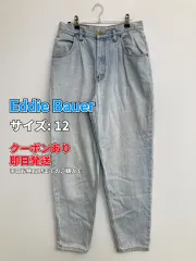 Eddie Bauer エディーバウアー デニムパンツ 12 スカイブルー フルレングス 無地 ワイド・ルーズ テーパード ハイウエスト ヴィンテージ レディースのサムネイル