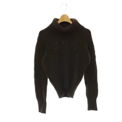 マックスマーラ ウィークエンドライン MAX MARA WEEKEND LINE ニット セーター タートルネック ケーブルニット ウール アンゴラカシミヤ混 長袖 S ダークブラウン /HS ■MAのサムネイル