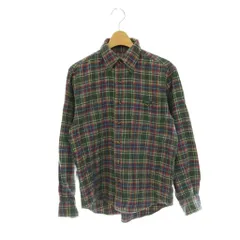 エーグル AIGLE シャツ チェック ボタンダウン 長袖 XS グリーン レッド /HK ■MAのサムネイル