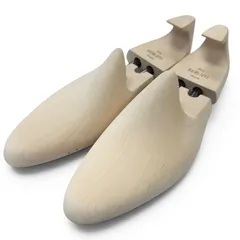 極美品□BERLUTI ベルルッティ ウッド 木製 ロゴ入り シューツリー シューキーパー 靴用品 ナチュラル 6 フランス製 メンズのサムネイル