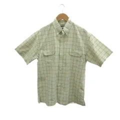 ヘリーハンセン HELLY HANSEN 半袖シャツ M ライトグリーン チェック柄 ボタンダウン /NP ■ECC006のサムネイル