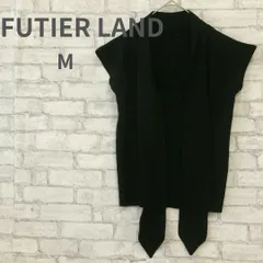 FUTIER LAND 半袖トップス M 古着 ブラック リボンデザインのサムネイル