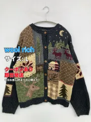 wool rich ウールリッチ カーディガン/ボレロ L 長袖 その他総柄 コットン ウール・ニット ミドル丈 レディースのサムネイル