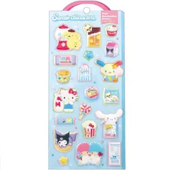 【新品】サンリオキャラクターズ パールマシュマロシール スナック サンリオ シナモロール ハローキティ クロミ ポムポムプリン  リトルツインスターズ コロコロクリリン ウサハナ ぷっくり 立体 ふにふに シールのサムネイル
