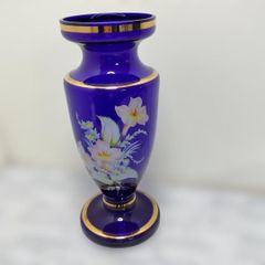 ○未使用□ノリタケ スタジオコレクション 瑠璃金彩花紋 花瓶 ベース