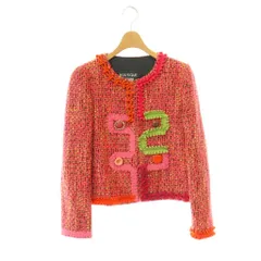モスキーノ MOSCHINO BOUTIQUE ノーカラージャケット ニット I40 ピンク マルチカラー /ES ■OS ■MAのサムネイル