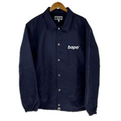 ABathihg Ape ナイロンジャケット ネイビー - メルカリ