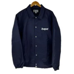 A BATHING APE アベイシングエイプ ジャケット コーチジャケット SIZE XL 001GDL201009H ネイビーのサムネイル