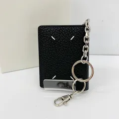 Maison Margiela メゾンマルジェラ カードケース レザー 牛革 キーリング ウォレット 箱付き 美品 男女兼用 ブラック 財布 DF19622■のサムネイル