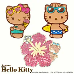 日焼けハローキティ ゴルフマーカー サンリオ ゴルフ用品 マグネット おしゃれ かわいい 帽子クリップ キャラクターグッズ ライセンス商品 サンリオキャラクターズのサムネイル