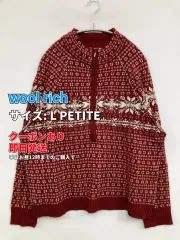 wool rich ウールリッチ ニット/セーター L PETITE レッド ウール・ニット その他総柄 ミドル丈 長袖 タートルネック/ハイネック レディースのサムネイル