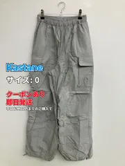 Kastane カスタネ カーゴパンツ 0 グレー ウエストゴム・紐 レギュラー ストレート ワイド・ルーズ 無地 コットン フルレングス レディースのサムネイル