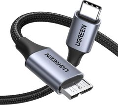 UGREEN USB C to Micro B 케이블 0.5m USB 3.1 10Gbps 고속 데이터 전송 외장 hdd 케이블 마이크로 B 변환 케이블 외장 HDD/SSD 하드 드라이브/MacBook Pro/Galaxy S5 Note 3/카메라