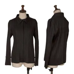 プリーツプリーズPLEATS PLEASE プリーツジップアップブルゾン 黒4のサムネイル