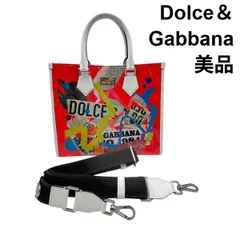 ● 美品 ドルチェアンドガッバーナ Dolce＆Gabbana 2WAY トートバッグ 鞄 デジタルプリント ロゴプレート マルチカラー メンズ 6V733のサムネイル
